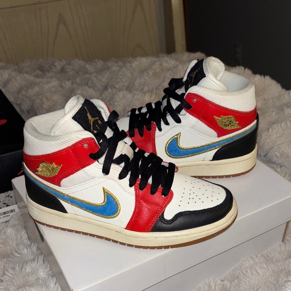 Nike Multicolor Air Jordan 1 High-Top Sneakers with box US SZ 5 - Picture 11 of 12